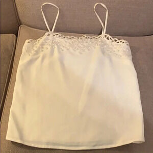 Alyce Paris Ivory White Pearl & Sequin Shell Top
